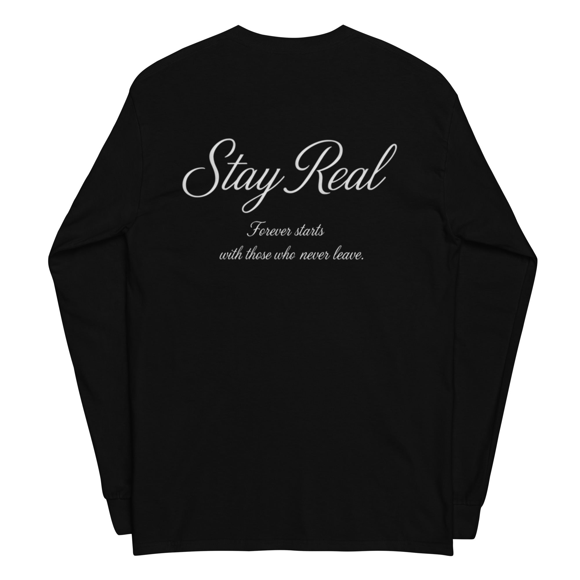 STAY REAL LONGSLEEVE TEE BLACK
