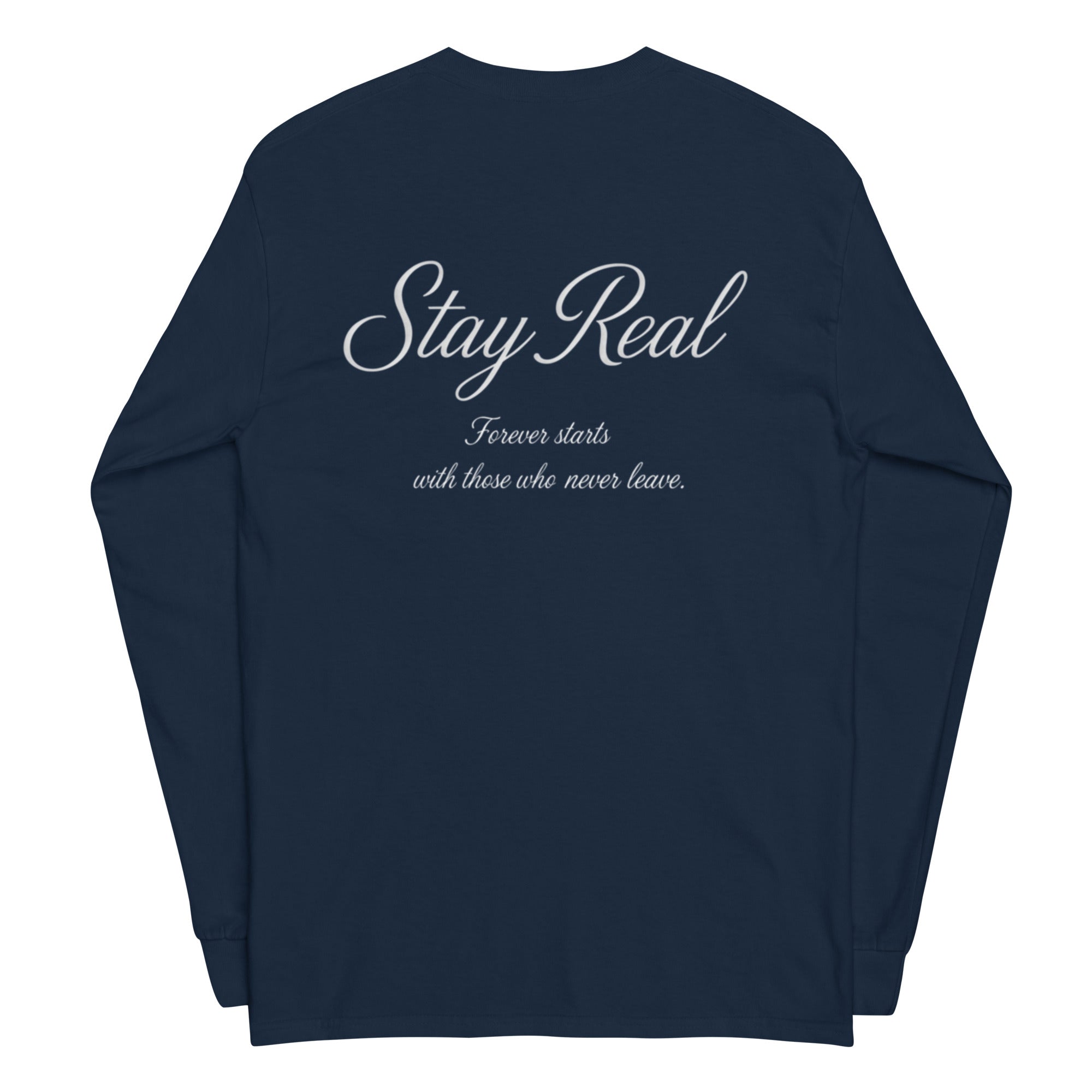 STAY REAL LONGSLEEVE TEE NAVY BLUE